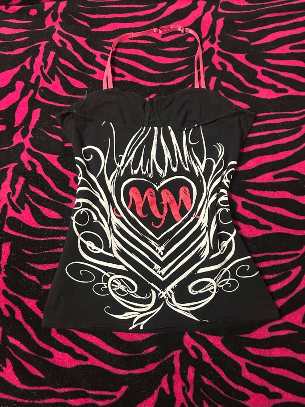 Y2k grunge goth rare 2000s Metal Mulisha halter Top